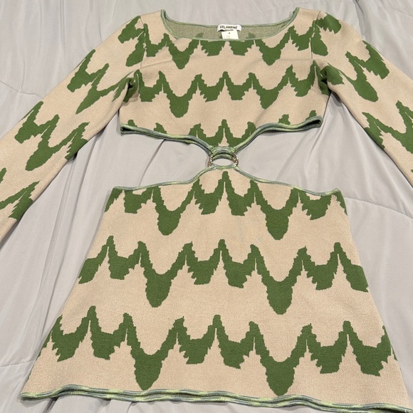 Celandine Brand Cutout Sweater Mini Dress Size M NWT - Picture 4 of 9